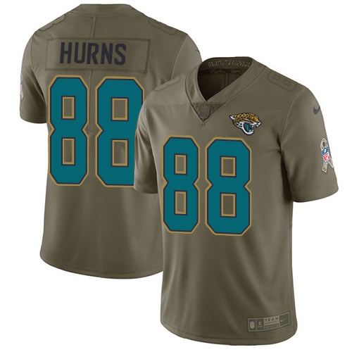 Nike Jaguars #88 Allen Hurns Olive Youth Stitched NFL Limited Salute to Service Jersey